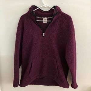 victoria secret fluffy quarter zip